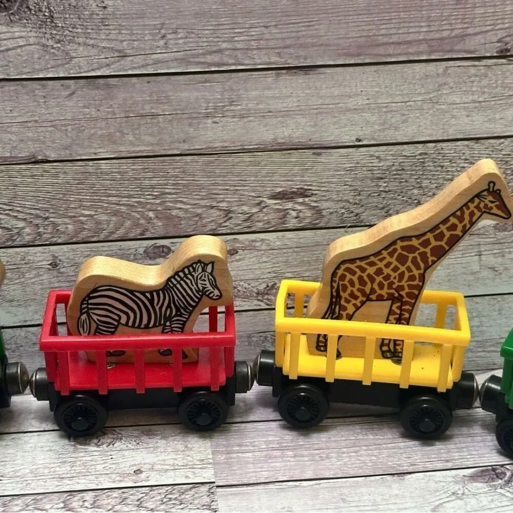 Thomas & Friends Railway Colorful Wooden Animal circus and Train Set vintage